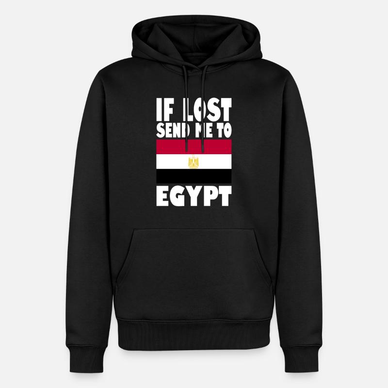 Drapeau égyptien - Sweat à capuche Premium bio Homme - noir