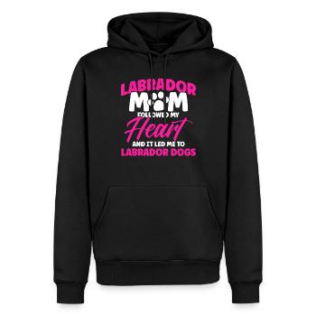 Haustier Labrador Mama Hund Labrador - Männer Premium Bio Hoodie - Schwarz - Vorne - Nico (187cm)