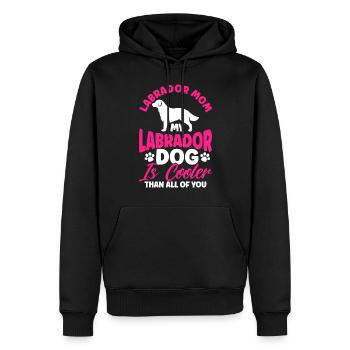 Haustier Labrador Mama Hund Labrador - Männer Premium Bio Hoodie - Schwarz - Vorne - Nico (187cm)