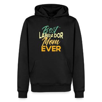 Haustier Labrador Mama Hund Labrador - Männer Premium Bio Hoodie - Schwarz - Vorne - Nico (187cm)