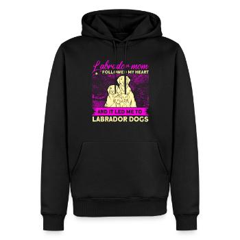 Haustier Labrador Mama Hund Labrador - Männer Premium Bio Hoodie - Schwarz - Vorne - Nico (187cm)
