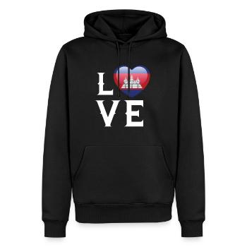 Kambodscha Love Tempel Angkor Wat - Männer Premium Bio Hoodie - Schwarz - Vorne - Nico (187cm)