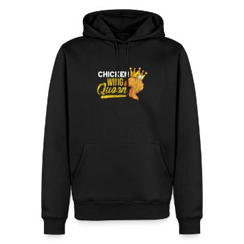 Huhn - Männer Premium Bio Hoodie - Schwarz - Vorne - Nico (187cm)