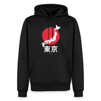 Asie japonaise Tourisme Tokyo Japon - Sweat à capuche Premium bio Homme - noir - Devant - Nico (187cm)