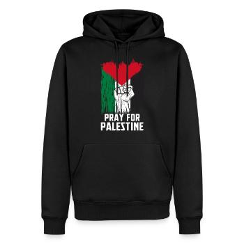 Palästina - Männer Premium Bio Hoodie - Schwarz - Vorne - Nico (187cm)