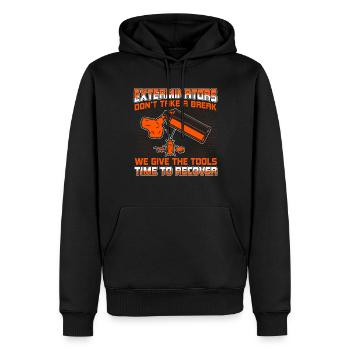 Les combattants de vermine ne prennent pas de pause Exterminateurs - Sweat à capuche Premium bio Homme - noir - Devant - Nico (187cm)