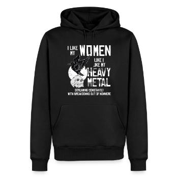 Heavy Metal Music - Männer Premium Bio Hoodie - Schwarz - Vorne - Nico (187cm)