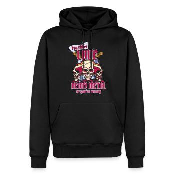 Heavy Metal Music - Männer Premium Bio Hoodie - Schwarz - Vorne - Nico (187cm)