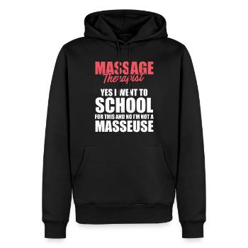 Massage Therapist - Männer Premium Bio Hoodie - Schwarz - Vorne - Nico (187cm)