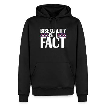 Bisexuels LGBTQ - Sweat à capuche Premium bio Homme - noir - Devant - Nico (187cm)