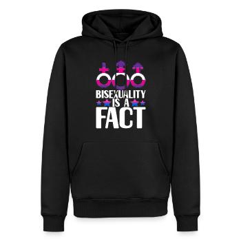 Bisexuels LGBTQ - Sweat à capuche Premium bio Homme - noir - Devant - Nico (187cm)