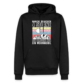Camping Wohnmobil - Männer Premium Bio Hoodie - Schwarz - Vorne - Nico (187cm)