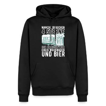 Camping Wohnmobil - Männer Premium Bio Hoodie - Schwarz - Vorne - Nico (187cm)