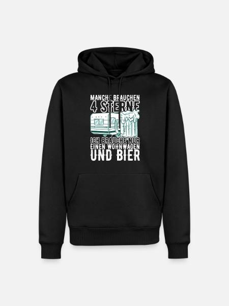 Camping Wohnmobil - Männer Premium Bio Hoodie - Schwarz