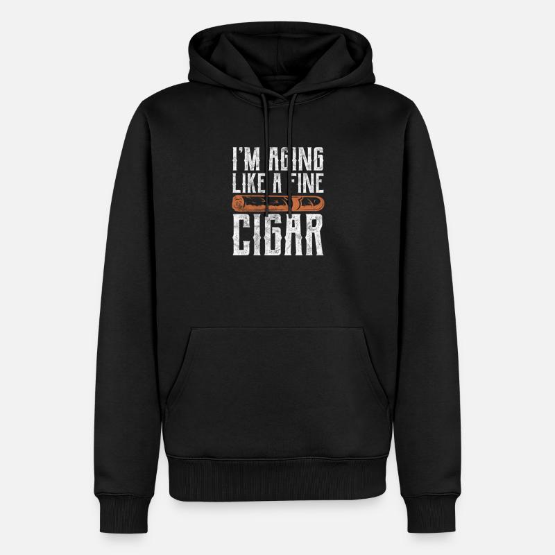 Zigarre - Männer Premium Bio Hoodie - Schwarz