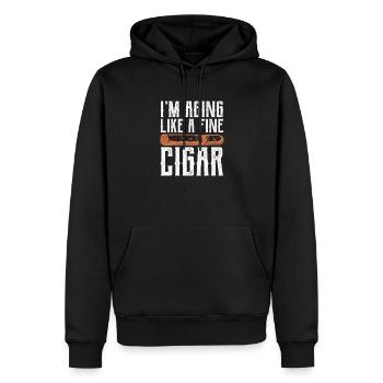 Zigarre Rauchen Raucher Tabak Zigarren Geschenk - Männer Premium Bio Hoodie - Schwarz - Vorne - Nico (187cm)