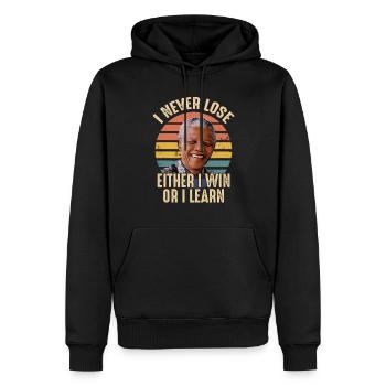 Mandela Never lose Fight for Freedom - Männer Premium Bio Hoodie - Schwarz - Vorne - Nico (187cm)