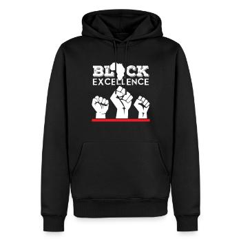 Mandela Black Excellence Freiheit Südafrika - Männer Premium Bio Hoodie - Schwarz - Vorne - Nico (187cm)