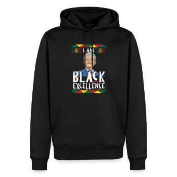 Black Excellence Mandela Freiheit Südafrika - Männer Premium Bio Hoodie - Schwarz - Vorne - Nico (187cm)