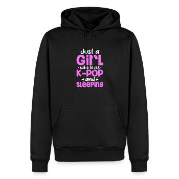K-Pop - Sweat à capuche Premium bio Homme - noir - Devant - Nico (187cm)