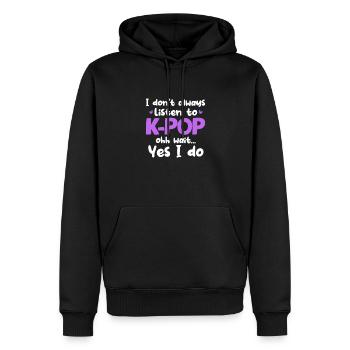 K-Pop - Men’s Premium Organic Hoodie - black - Front - Nico (187cm)