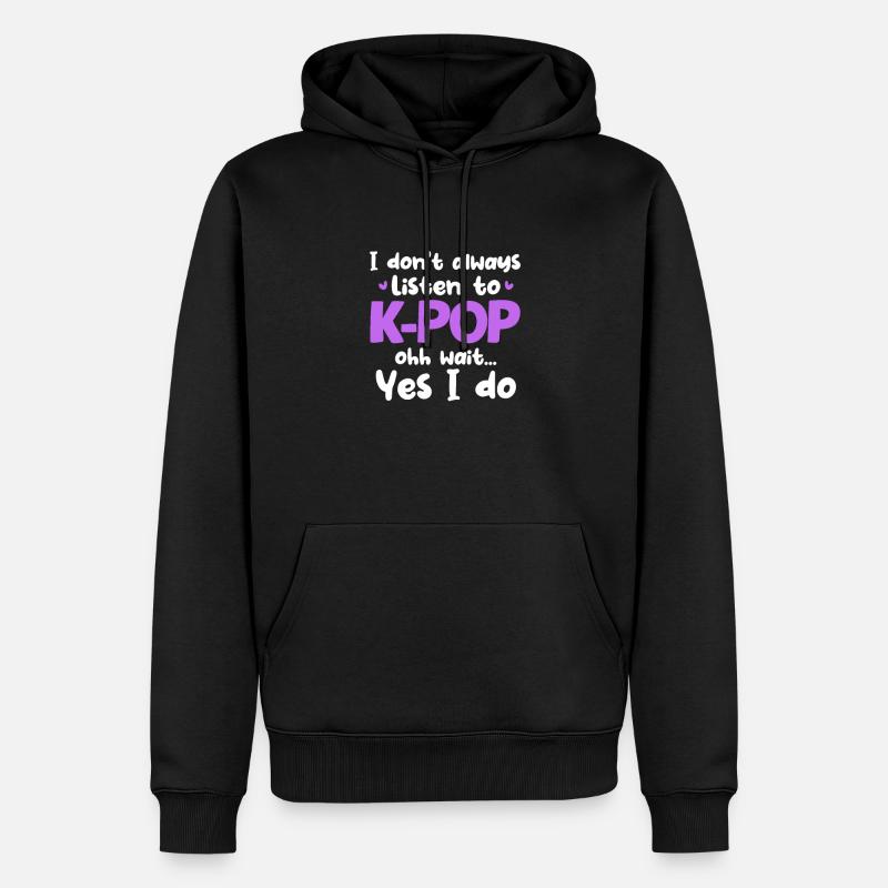 K-Pop - Sweat à capuche Premium bio Homme - noir
