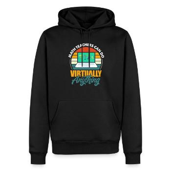 Mathematics - Men’s Premium Organic Hoodie - black - Front - Nico (187cm)