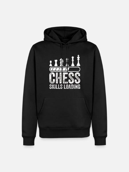Funny Chess Player - Männer Premium Bio Hoodie - Schwarz