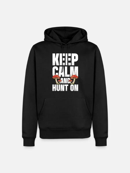 Chasse aux champignons - Sweat à capuche Premium bio Homme - noir