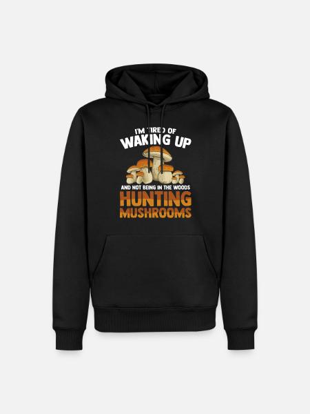 Mushroom Hunting - Männer Premium Bio Hoodie - Schwarz