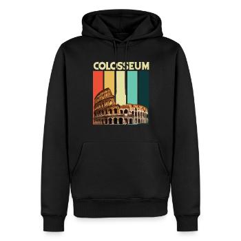 Colosseum Gladiator Arena Duel romain - Sweat à capuche Premium bio Homme - noir - Devant - Nico (187cm)