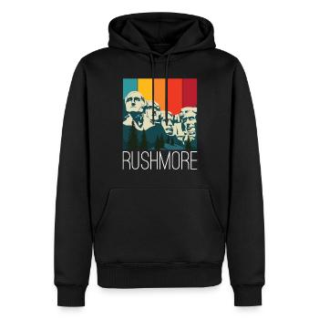 Rushmore Dakota US Präsidenten Denkmal - Männer Premium Bio Hoodie - Schwarz - Vorne - Nico (187cm)