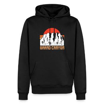 Désert du parc national du Grand Canyon en Arizona - Sweat à capuche Premium bio Homme - noir - Devant - Nico (187cm)