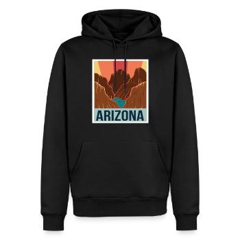 Arizona Grand Canyon Colorado River Camping - Sweat à capuche Premium bio Homme - noir - Devant - Nico (187cm)