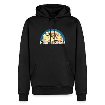 Mount Rushmore Président du Dakota du Sud États-Unis - Sweat à capuche Premium bio Homme - noir - Devant - Nico (187cm)