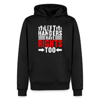 Linkshänder - Männer Premium Bio Hoodie - Schwarz - Vorne - Nico (187cm)
