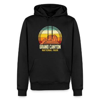 Parc national du Grand Canyon Colorado Arizona - Sweat à capuche Premium bio Homme - noir - Devant - Nico (187cm)