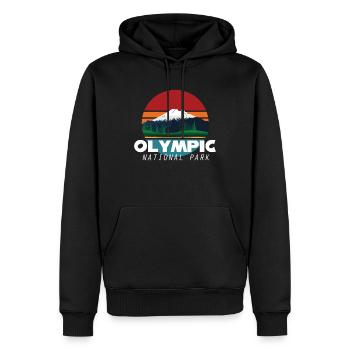 Nationalpark Olymp Washington Wildlife - Männer Premium Bio Hoodie - Schwarz - Vorne - Nico (187cm)
