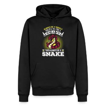 Kobra sei eine Schlange Zoo Reptilien - Männer Premium Bio Hoodie - Schwarz - Vorne - Nico (187cm)