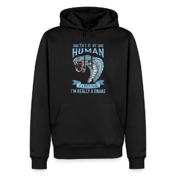 Schlangen Kostüm Kobra Schlange Boa - Männer Premium Bio Hoodie - Schwarz - Vorne - Nico (187cm)
