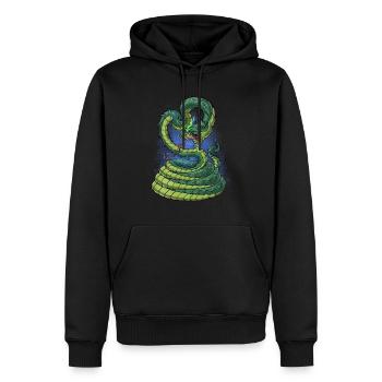 Ancient Egyptian Mythology Deity Apep - Men’s Premium Organic Hoodie - black - Front - Nico (187cm)