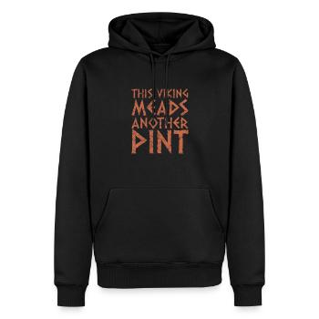 Wikinger - Männer Premium Bio Hoodie - Schwarz - Vorne - Nico (187cm)
