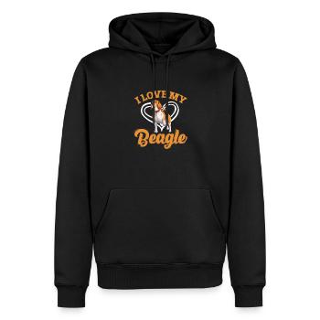 Beagle Hund Hunde Hundeliebhaber Haustier Geschenk - Männer Premium Bio Hoodie - Schwarz - Vorne - Nico (187cm)