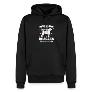 Beagle Hund Hunde Hundeliebhaber Haustier Geschenk - Männer Premium Bio Hoodie - Schwarz - Vorne - Nico (187cm)