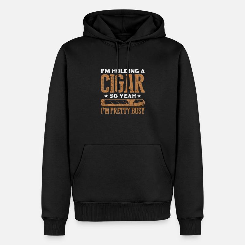 Zigarre - Männer Premium Bio Hoodie - Schwarz