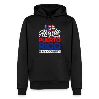 Abuela Mein Name Puerto Rico Mein Land Puerto Rico - Männer Premium Bio Hoodie - Schwarz - Vorne - Nico (187cm)