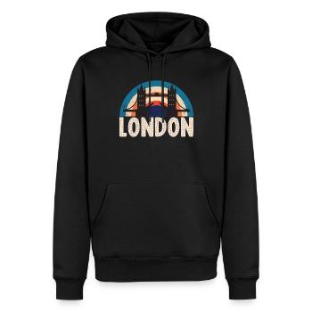 London Tower Bridge England Themse - Männer Premium Bio Hoodie - Schwarz - Vorne - Nico (187cm)