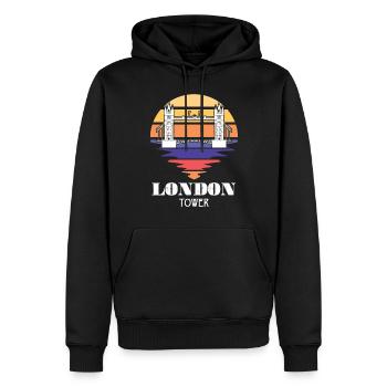 London Tower Bridge UK England Themse - Männer Premium Bio Hoodie - Schwarz - Vorne - Nico (187cm)