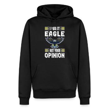 Adler ich will Falknerei Raubvogel Vögel - Männer Premium Bio Hoodie - Schwarz - Vorne - Nico (187cm)