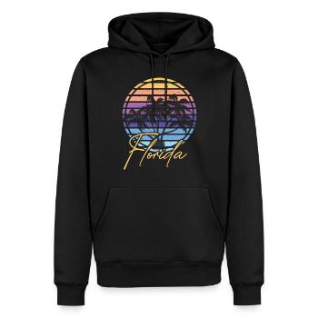 Florida Palmen Miami Strand Sonne Meer - Männer Premium Bio Hoodie - Schwarz - Vorne - Nico (187cm)
